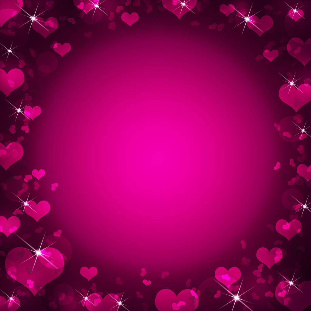 抽象的框架，用洋红色的心