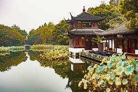 杭州的西湖 图片