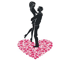 两个恋人的身影图片