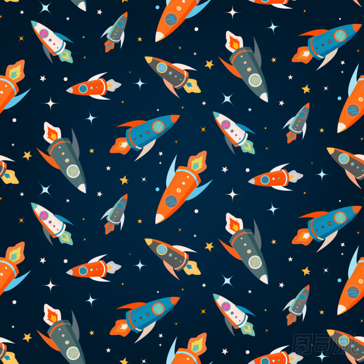 無縫的矢量模式的多彩的宇宙飛船