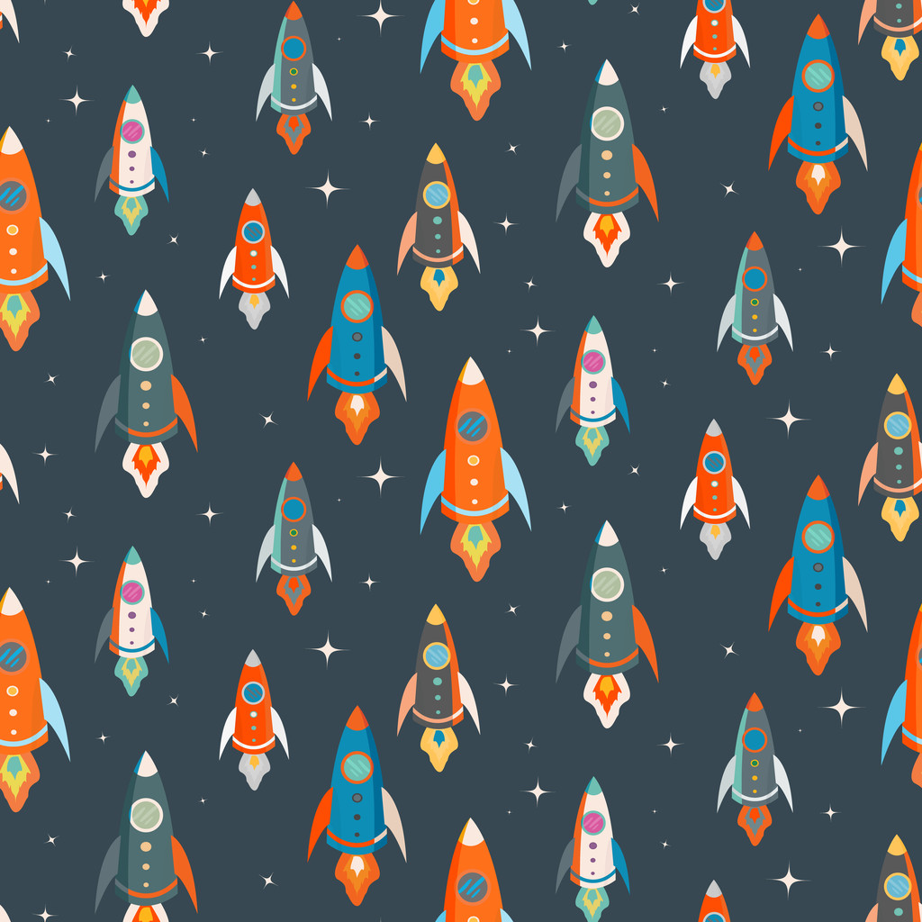 无缝的矢量模式的多彩的宇宙飞船 无缝的矢量模式的多彩的宇宙飞船