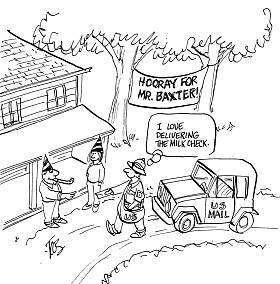 奶牛场主和他的妻子是快乐这是牛奶检查一天