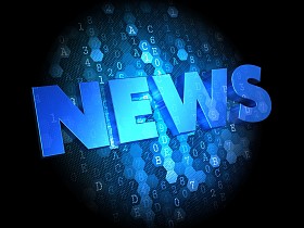 在黑暗的数字背景新闻.图片