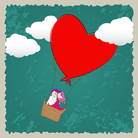 在爱情中对可爱的情侣