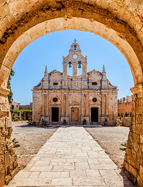 arch.arkadi 修道院-克里特岛，希腊背后的老修道院