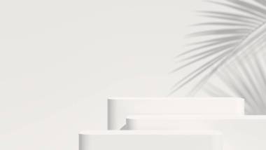 最小的背景,模擬平臺(tái)幾何形狀的場(chǎng)景,用于產(chǎn)品展示.3D渲染