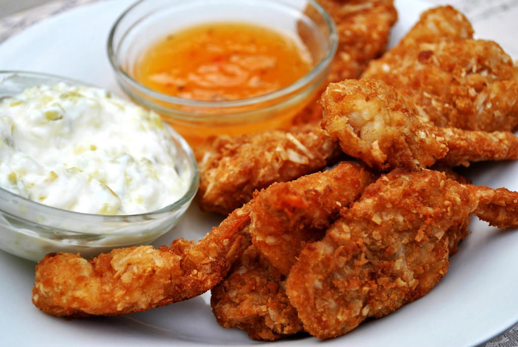 椰子虾芒果与塔尔特酱汁图片 椰子虾芒果与塔尔特酱汁图片