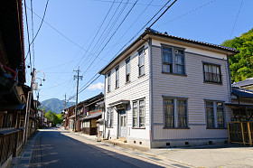 阿希村南部长野县，日本驹场旧的购物街