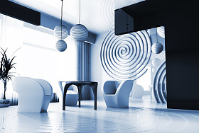 白色内饰是黑色的