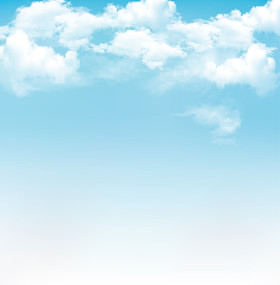 蓝蓝的天空云。矢量背景