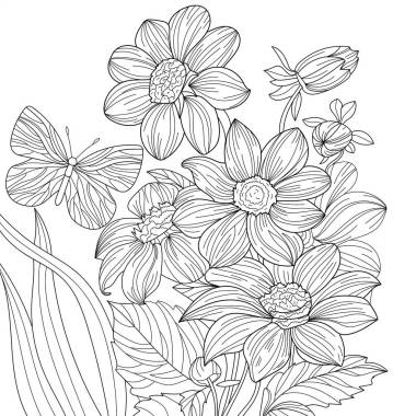 無縫線紋理,花紋,花朵 照片