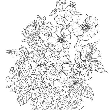 花花紋的黑色白色紋理，花瓣 