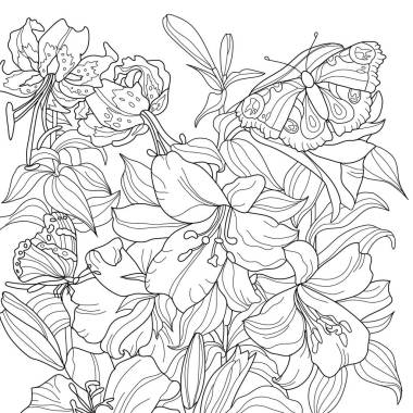 百合花彩繪圖解 