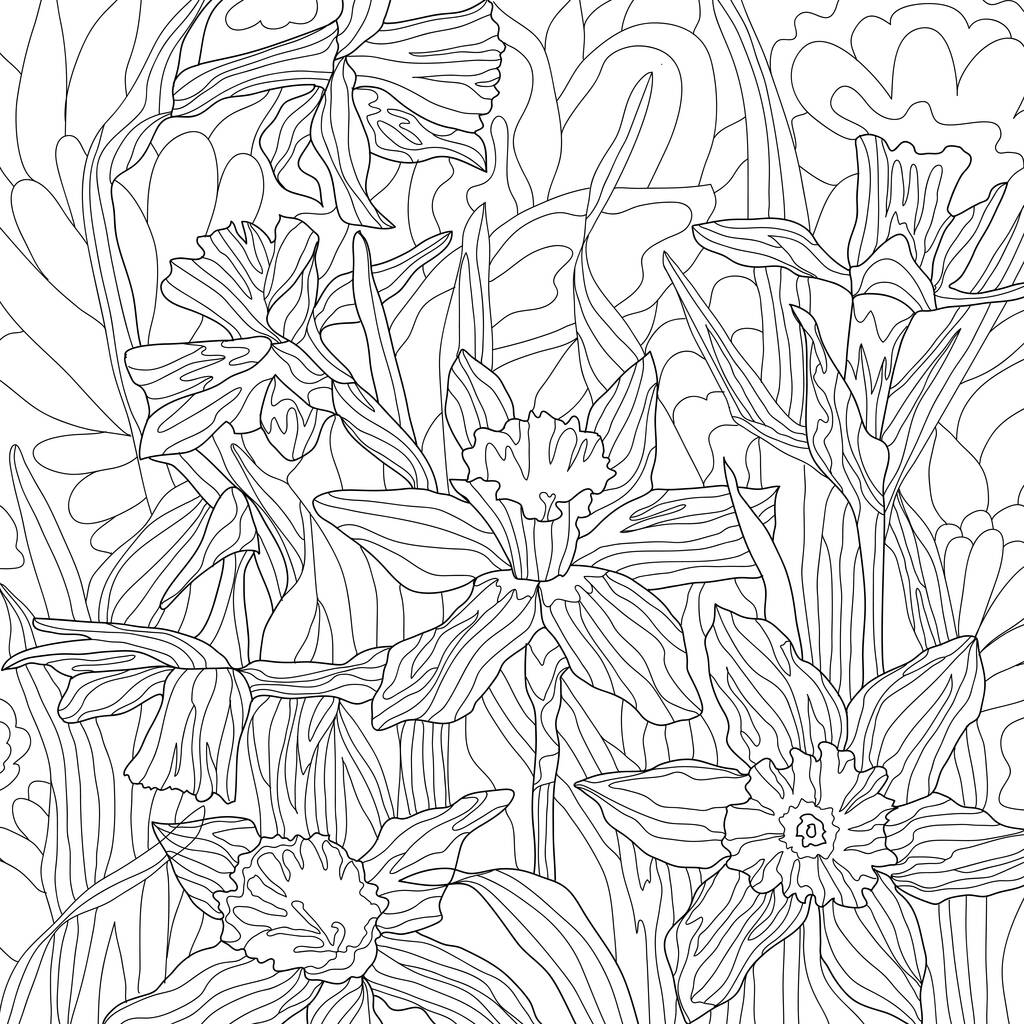 水仙花彩绘图画花瓣 