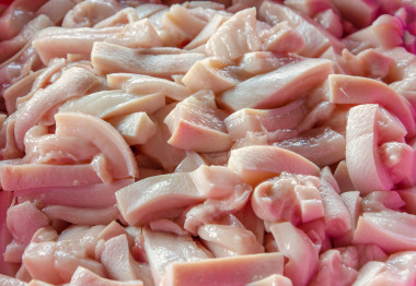 五花肉準備做飯圖片