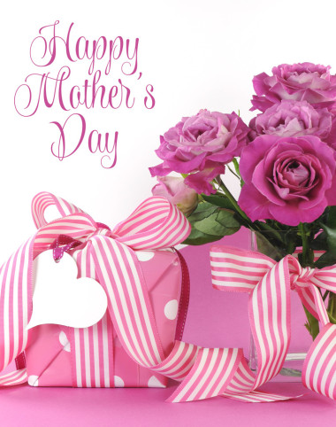 美麗的粉紅色禮物玫瑰粉色和白色的背景上