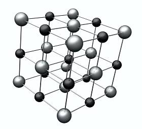 氯酸钠岩盐，卤石，食盐，晶体结构。Na Cl 。3D说明