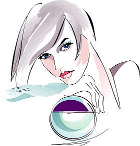 年轻美丽的女孩