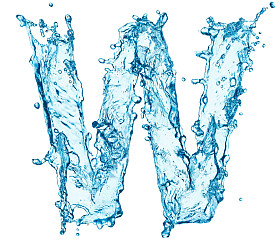 水溅字母 w图片