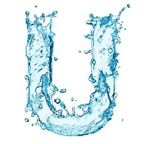 水溅字母 u