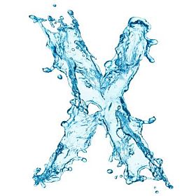 水溅字母 x