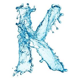 水溅字母 k