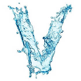 水溅字母 v照片