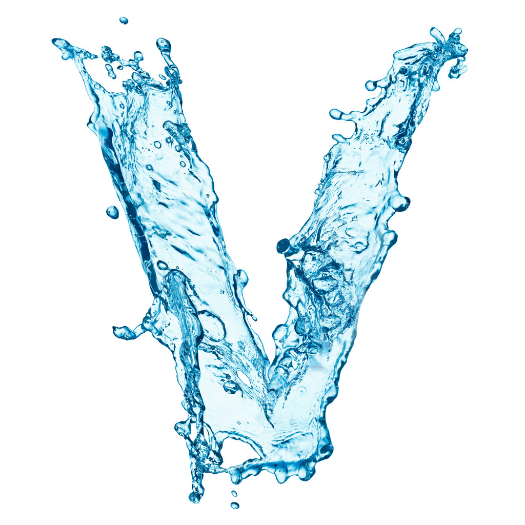 水溅字母 v照片