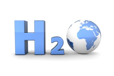 全球氫氧化 h2o-亮藍色照片