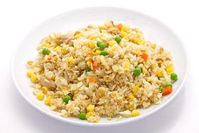 蔬菜炒饭照片