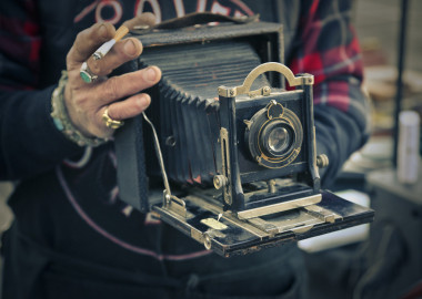 古色古香的老相机图片