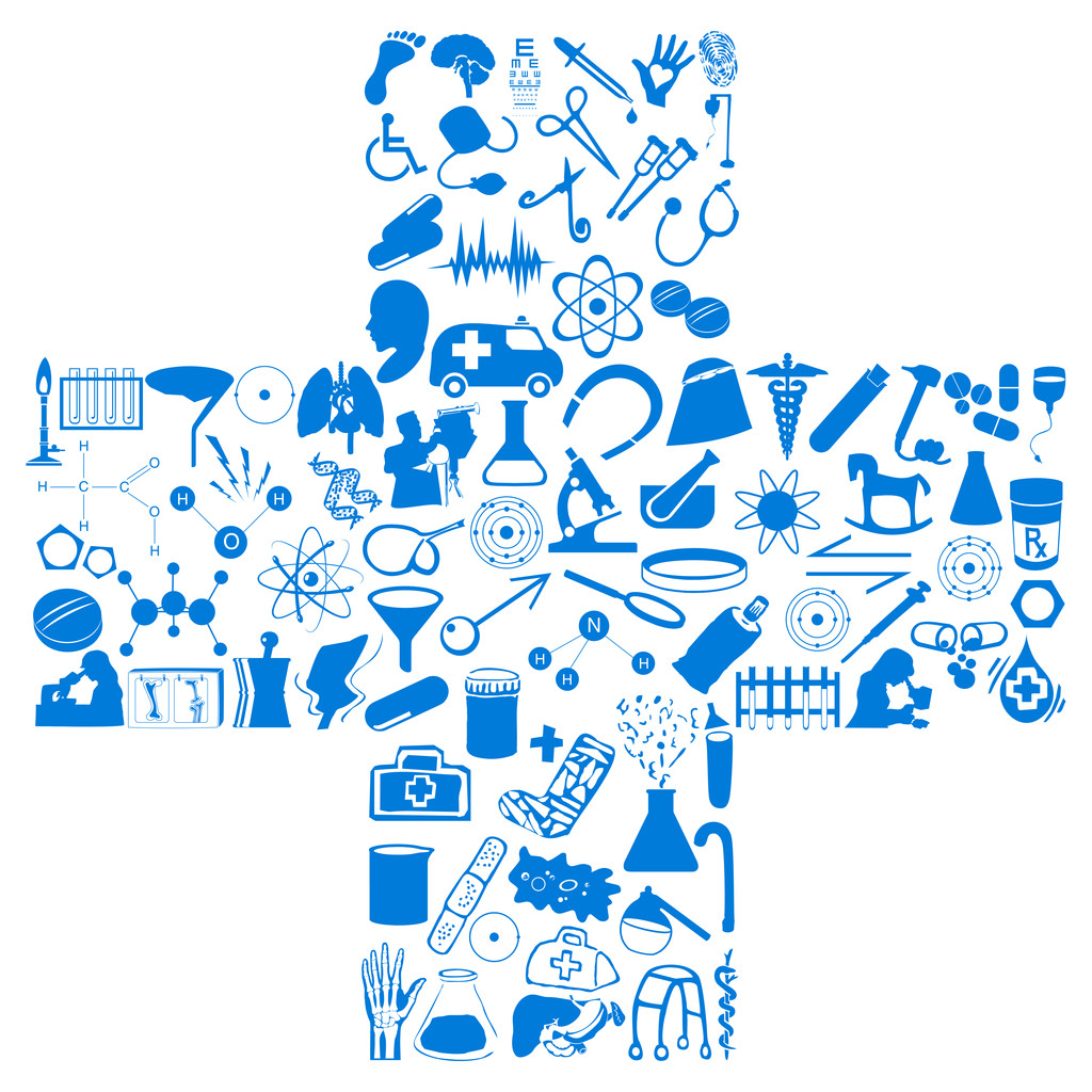 加号与科学、 医疗、 卫生保健的图标 加号与科学、 医疗、 卫生保健的图标