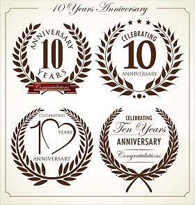 10 年周年月桂花环图片