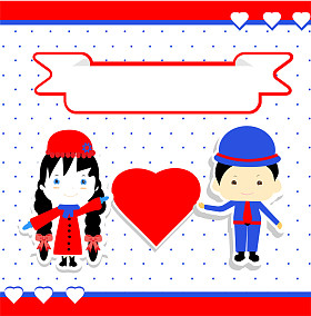 情人节那天夫妇矢量图照片