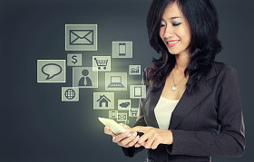 现代通信技术的移动电话