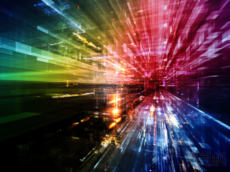 未來城市的燈光