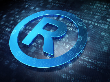 法律概念： 在數(shù)字背景上注冊(cè)的藍(lán)色