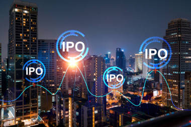 首次公开提供全息图、曼谷夜景全景。亚洲多国公司的金融中心。通过IPO程序提振增长的概念。加倍暴露