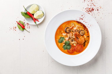 辛辣的泰國湯圖片