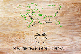 绿色经济： contintents 作为叶树的象