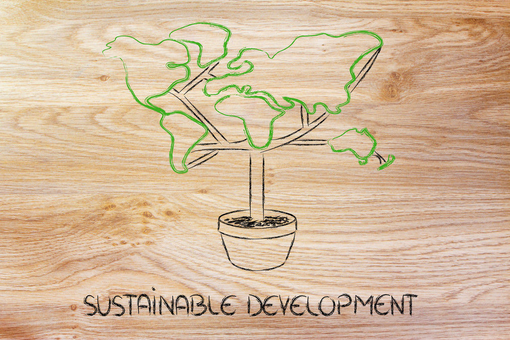 绿色经济: contintents 作为叶树的象 绿色经济: contintents 作为叶树的象