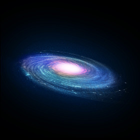 一个螺旋星系的插图
