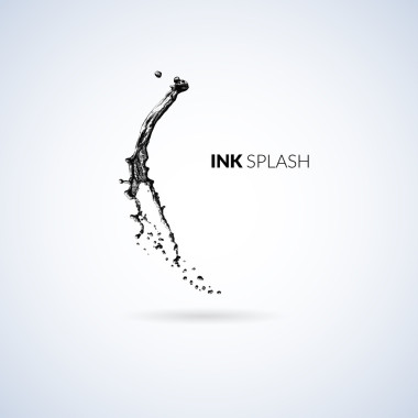 黑色油墨油漆或油飛濺