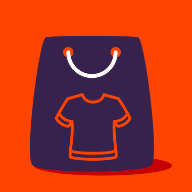 一件 t 恤購(gòu)物袋. 