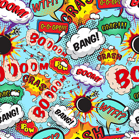 无缝模式幽默的演讲，泡沫图片