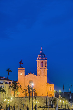I live in Sitges, Santa Te Church, Spain