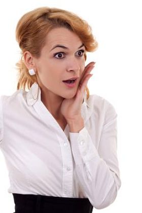 惊讶的商界女强人