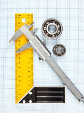 setsquare 和游標(biāo)卡尺與軸承