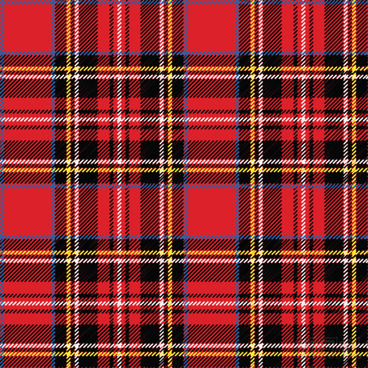 紅色，黑色，藍光?、 黃色和白色的格子無縫矢量模式