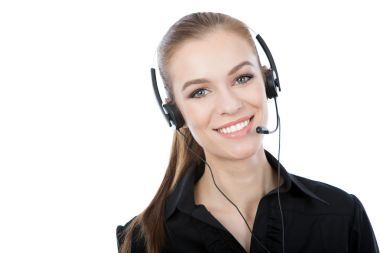 女客戶服務工作者的肖像圖片